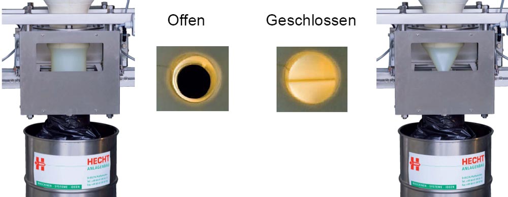 Schüttgut-Dosiersystem Dosiersystem ohne mechanische Teile im Produktstrom