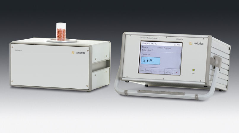 Feuchtemessung im Bruchteil einer Sekunde Sartorius LMA300P