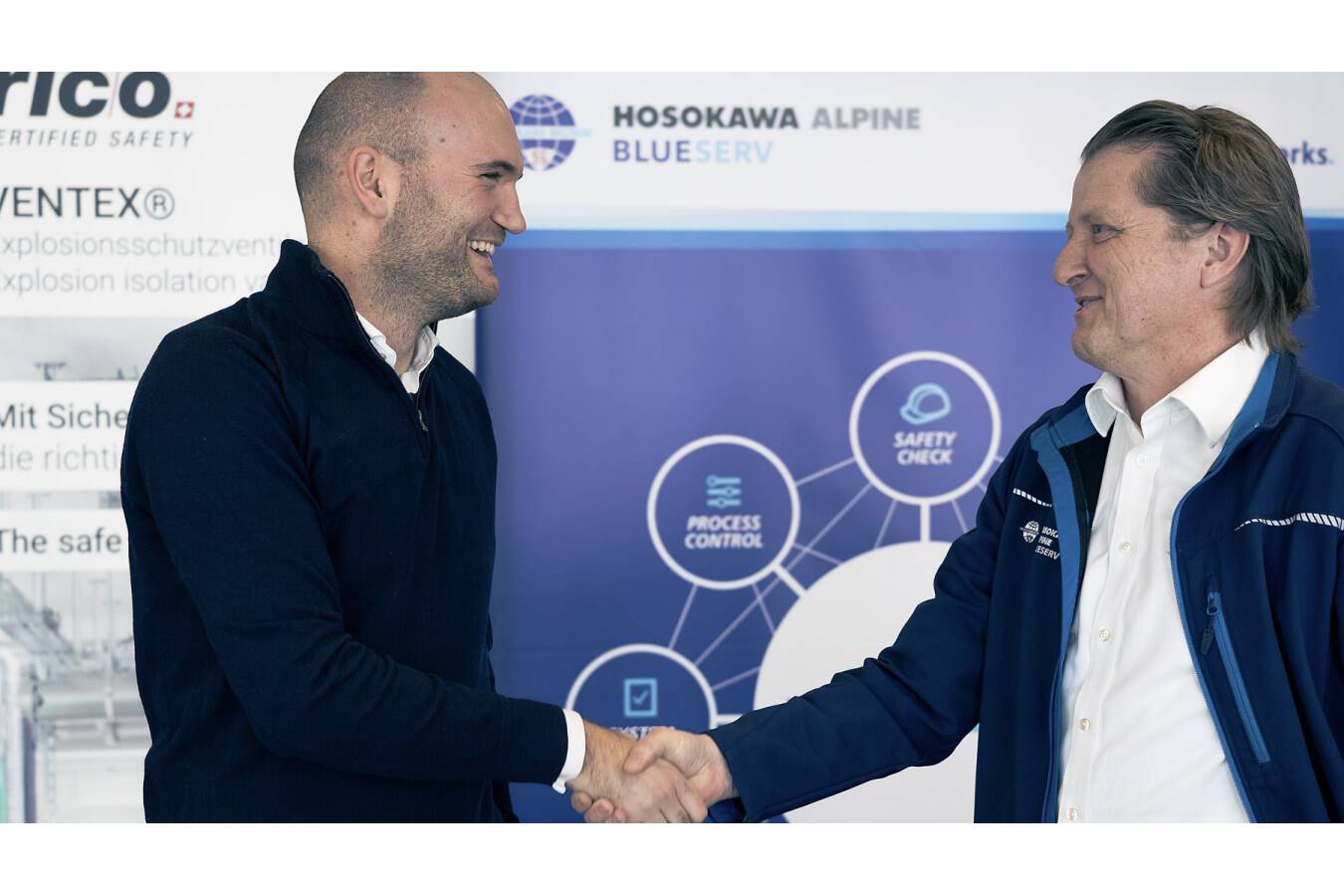 Hosokawa Alpine Blueserv + Rico Sicherheitstechnik = It works Der Augsburger Maschinen- und Anlagenbauer Hosokawa Alpine und der Schweizer Explosionsschutz-Experte Rico Sicherheitstechnik arbeiten zusammen, um ihren Kunden ein erweitertes Service-Angebot mit viel Sicherheit und Komfort zu bieten.