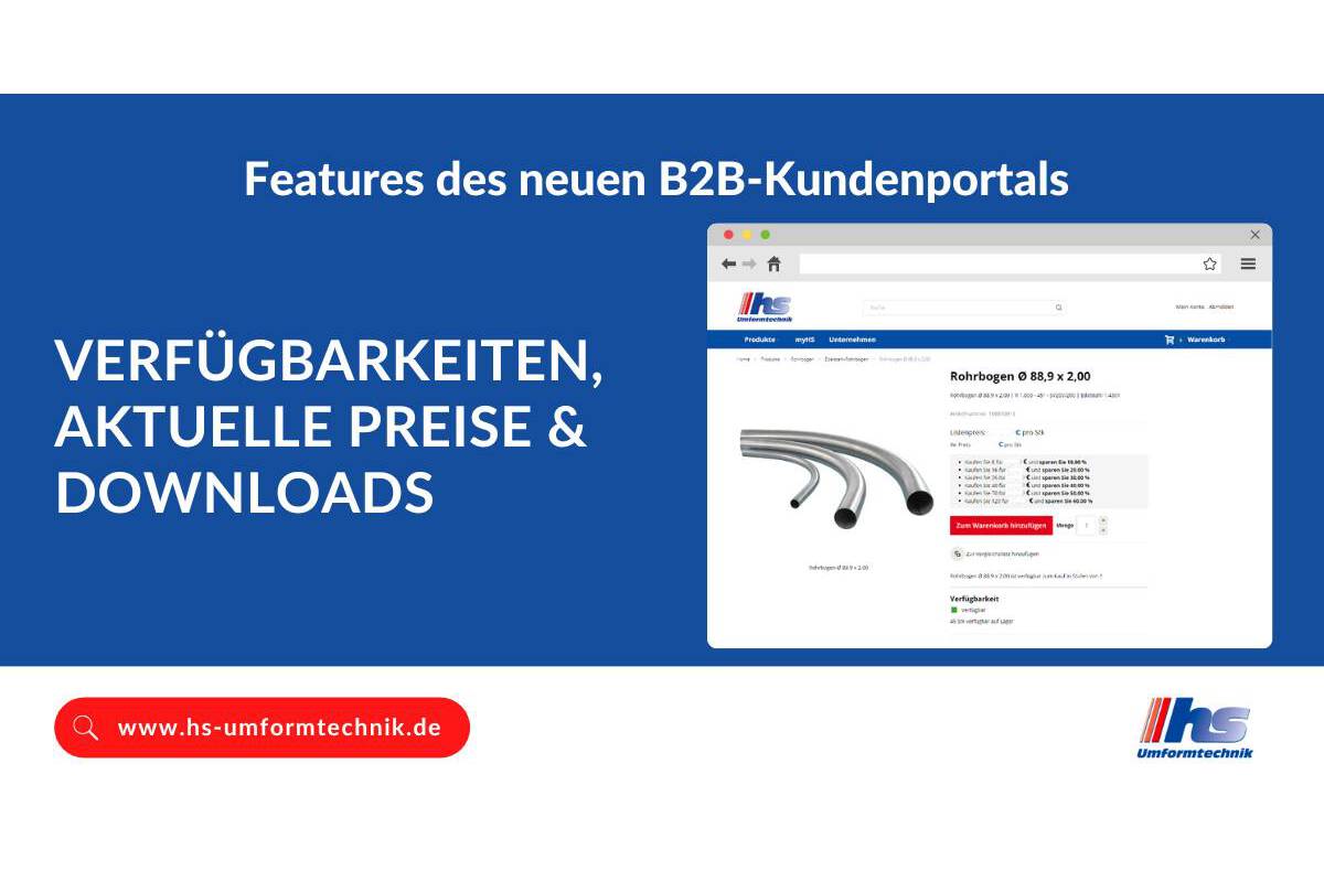 Rohrsysteme für pneumatische Förderanlagen - im Webshop bestellen HS Umformtechnik GmbH bietet Ihnen bequeme Bestellmöglichkeiten im B2B Kundenportal