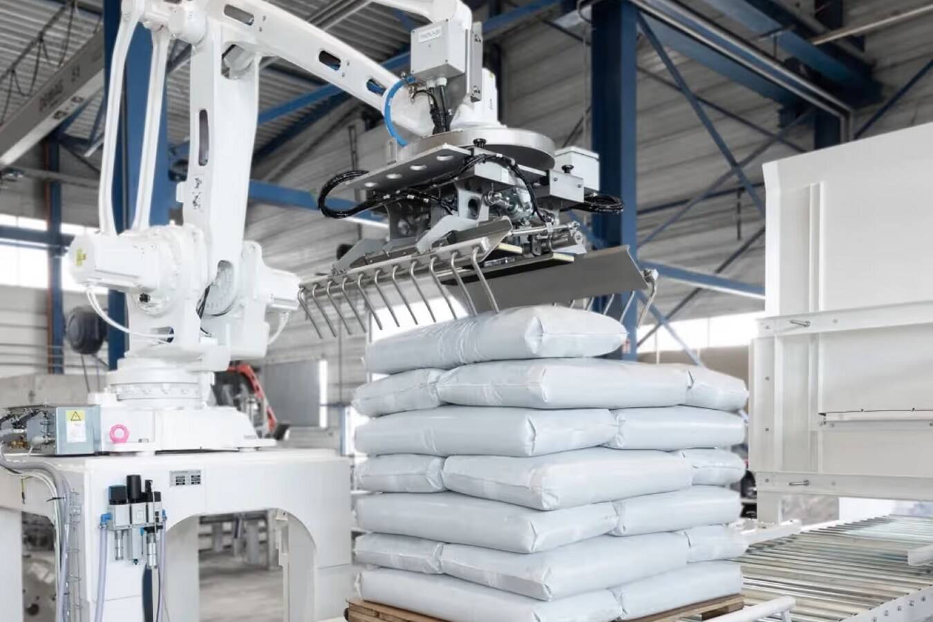 Statec Binder Robot-Palletizer für die Zuckerindustrie Wie Statec Binder einen polnischen Zuckerproduzenten bei der Umstellung auf vollautomatische Palettierung mit dem Palettiersystem Principal-R unterstützte