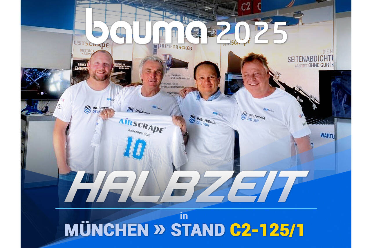 Technologie in Bewegung: Scrapetec auf der bauma 2025 ScrapeTec präsentiert innovative Staubschutz-Lösungen für die Fördertechnik