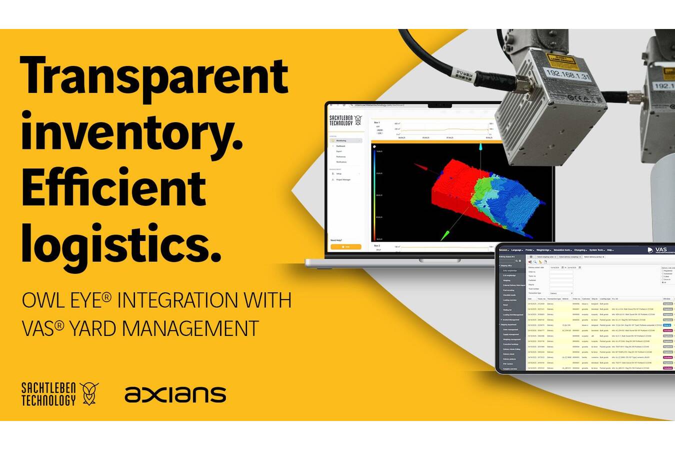 Sachtleben Technology und Axians IAS gehen Partnerschaft ein Sachtleben Technology und Axians IAS – Gemeinsam für mehr Transparenz und Effizienz in der Schüttgutlogistik