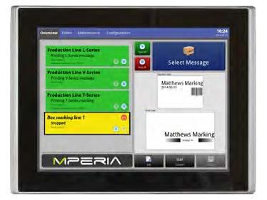 Steigerung der Effizienz in der Produktion mit MPERIA™ MPERIA™ - die neue Druck- und Kennzeichnungsplattform von Matthews Marking Systems